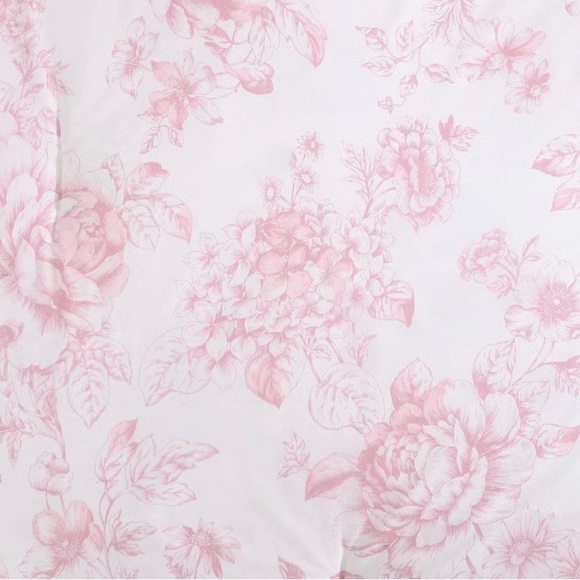 ELEGANT Pink Floral Comforter Set TWIN XL - Picture 4 of 8